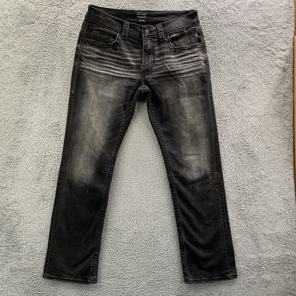 Buckle Men's Straight Jeans - Black Fade